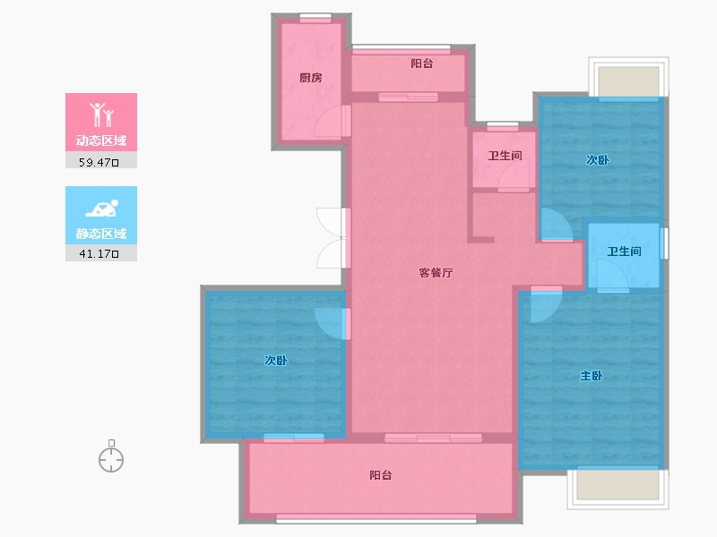 江西省-宜春市-明珠壹号-90.41-户型库-动静分区