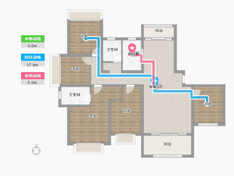 江西省-宜春市-万投·锦秀壹品-126.40-户型库-动静线