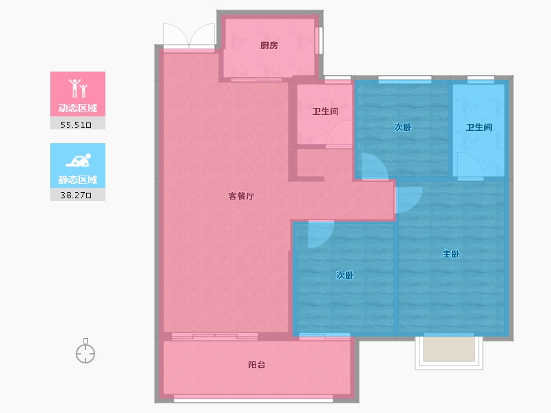 湖北省-宜昌市-中一厚德首府-85.19-户型库-动静分区