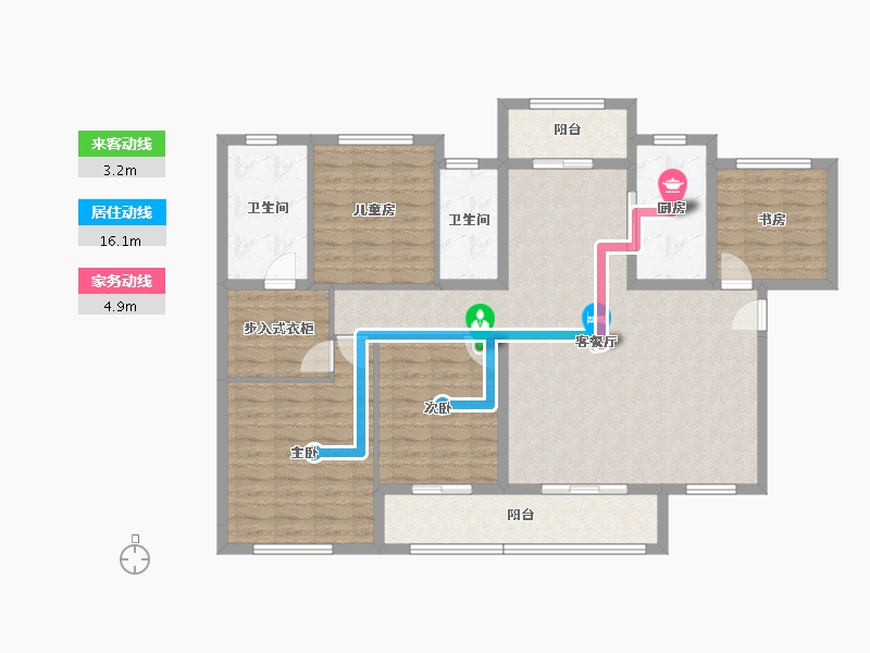 广东省-惠州市-新城香悦澜山-125.88-户型库-动静线