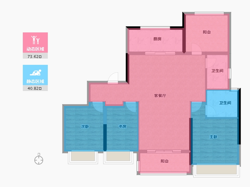 广东省-佛山市-华发滨江府-103.19-户型库-动静分区