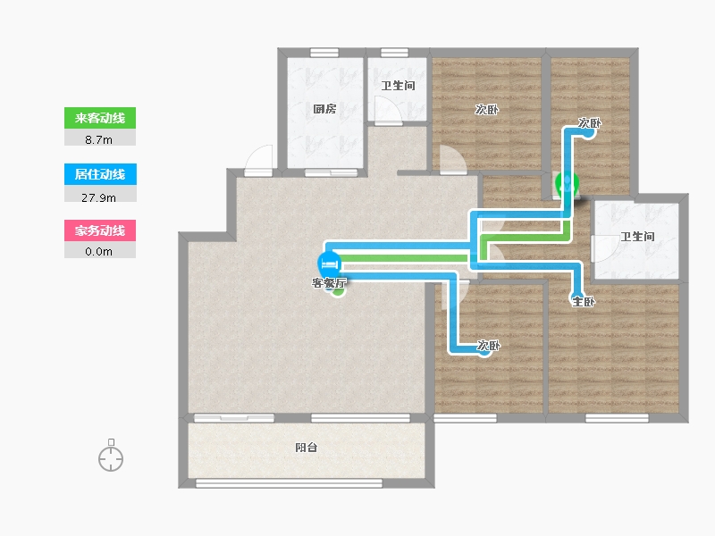 湖北省-宜昌市-联投玖玺台-127.50-户型库-动静线