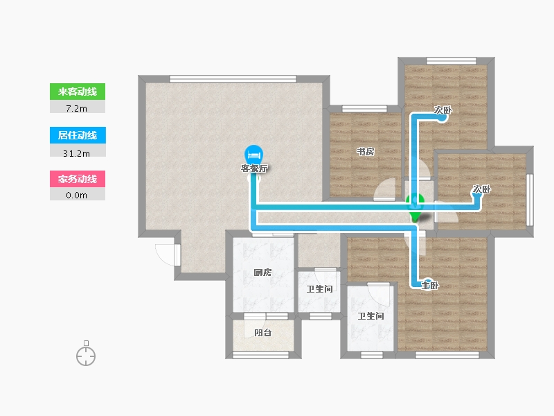 四川省-成都市-华润置地建发天府和鸣-102.40-户型库-动静线