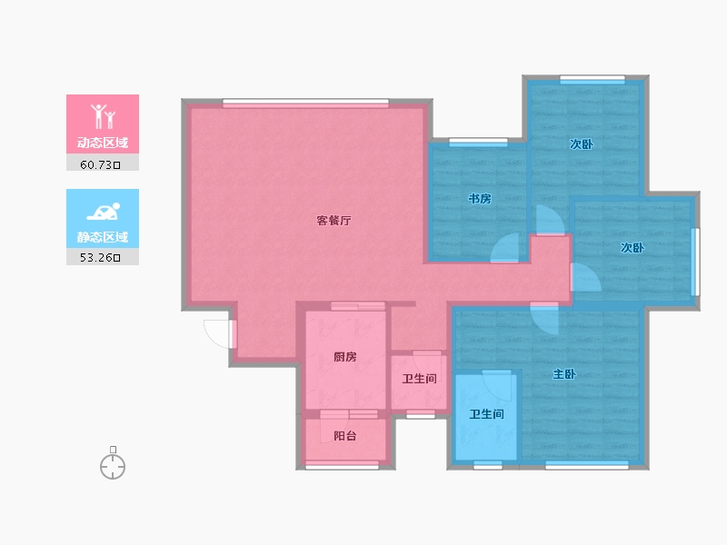 四川省-成都市-华润置地建发天府和鸣-102.40-户型库-动静分区