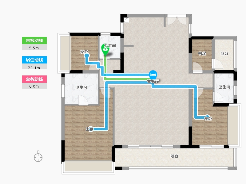 上海-上海市-中铁建·信达·花语天宸-134.40-户型库-动静线