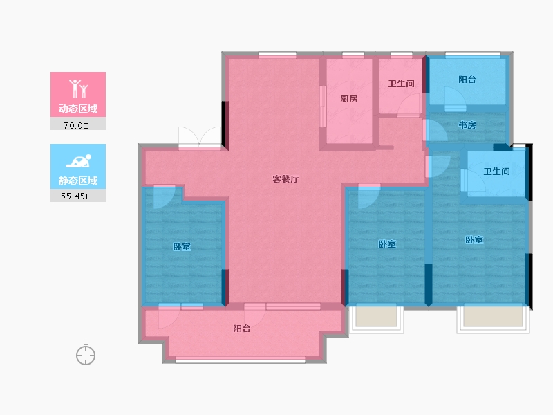 山东省-济宁市-城投瑞马·天悦-110.35-户型库-动静分区