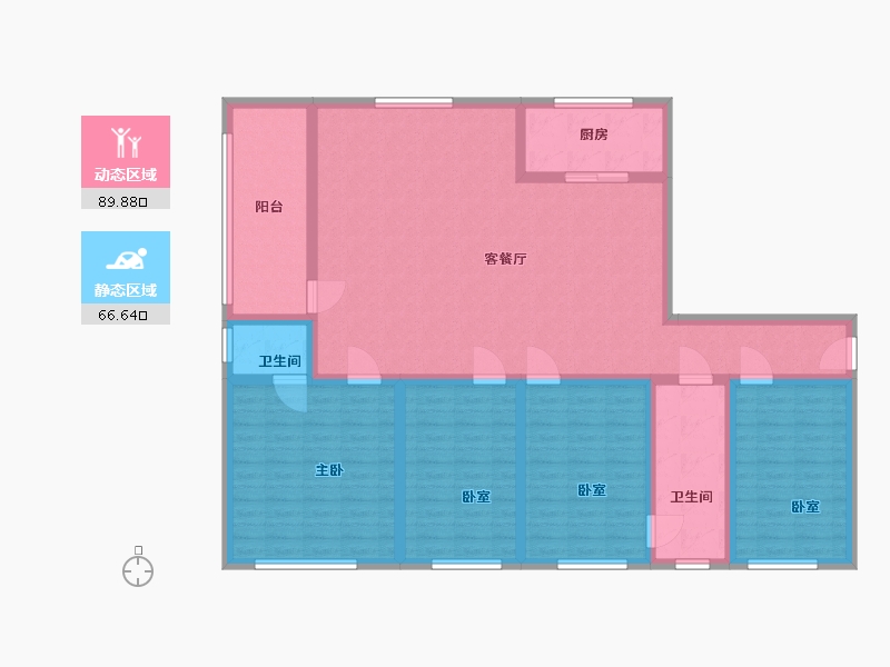 陕西省-商洛市-豪迪西关小区-141.00-户型库-动静分区