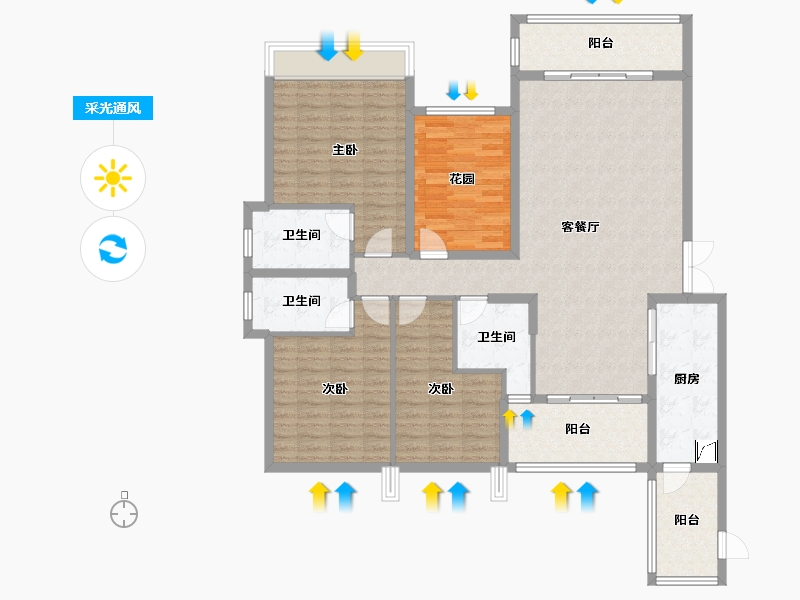 广东省-珠海市-水墨兰亭-161.92-户型库-采光通风