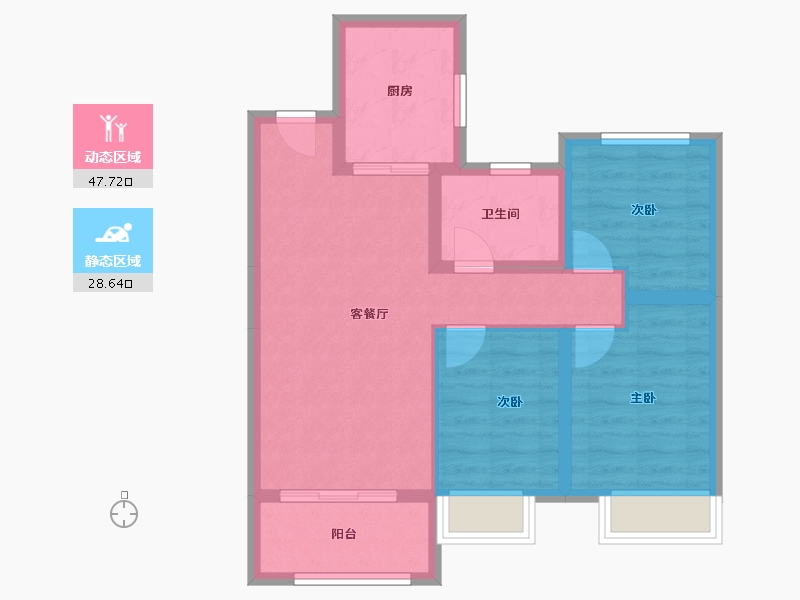 四川省-成都市-海伦堡玖悦府-67.70-户型库-动静分区