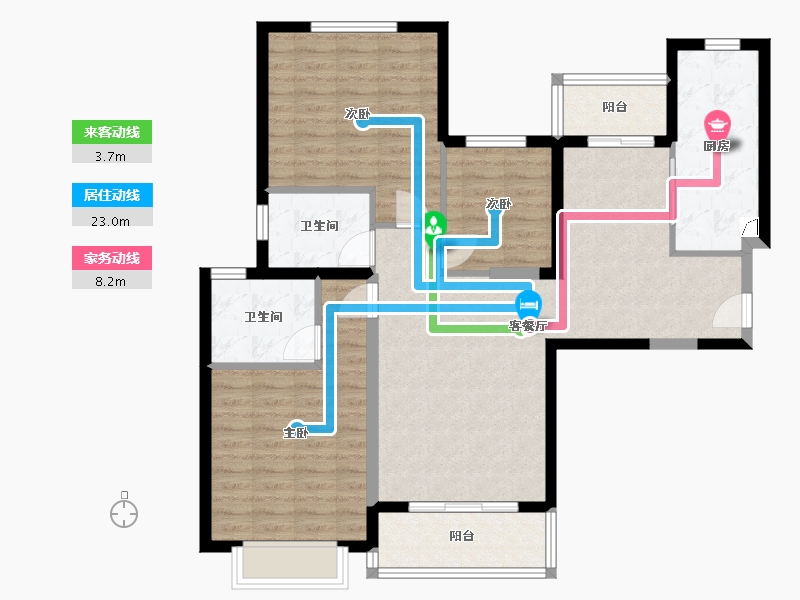 海南省-海口市-恒大美丽沙-99.00-户型库-动静线