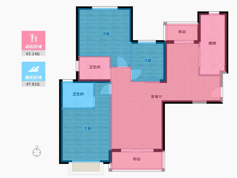 海南省-海口市-恒大美丽沙-99.00-户型库-动静分区