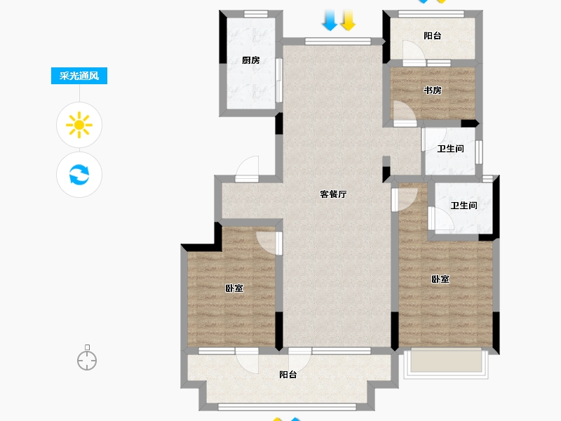 山东省-济宁市-城投瑞马·天悦-101.60-户型库-采光通风