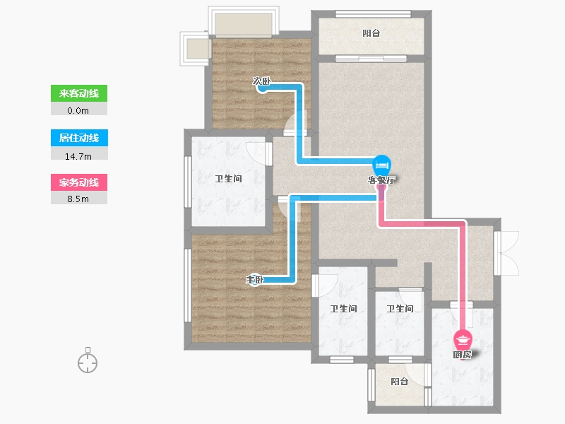 四川省-成都市-天府公园观澜8号-92.63-户型库-动静线