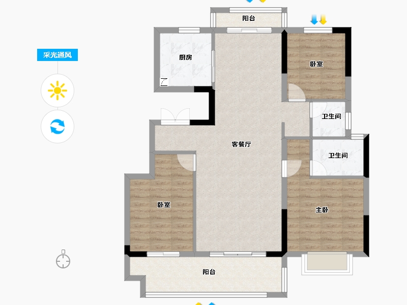 河南省-许昌市-博群上和府-100.00-户型库-采光通风