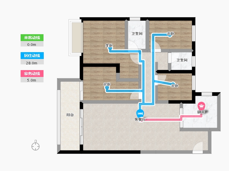 四川省-成都市-海伦堡玖悦府-89.55-户型库-动静线