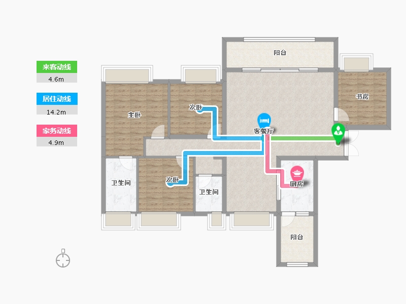 四川省-成都市-天府公园观澜8号-124.40-户型库-动静线