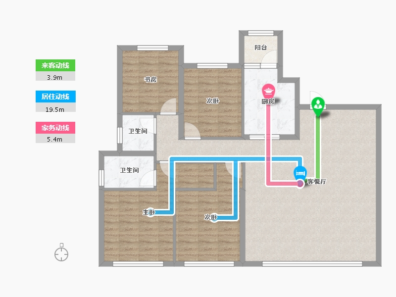 四川省-成都市-华润置地建发天府和鸣-112.80-户型库-动静线