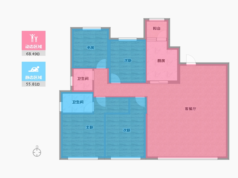 四川省-成都市-华润置地建发天府和鸣-112.80-户型库-动静分区