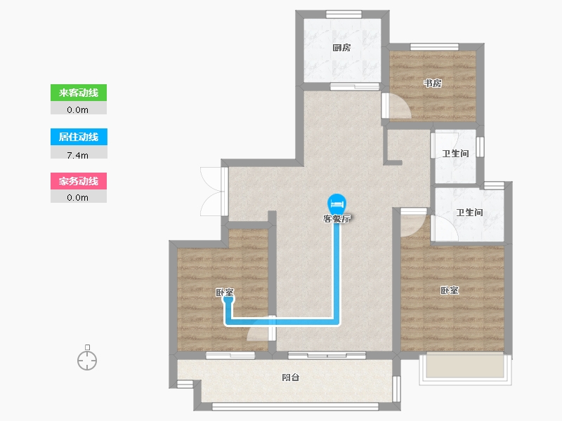 山东省-济宁市-济宁华侨城·运河1283·云水岸-88.00-户型库-动静线