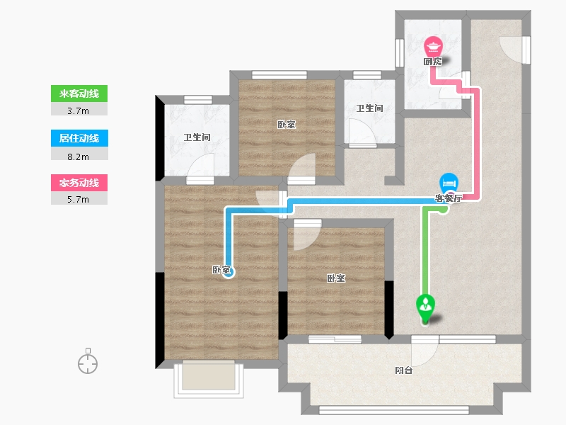 山东省-济宁市-城投瑞马·天悦-85.98-户型库-动静线