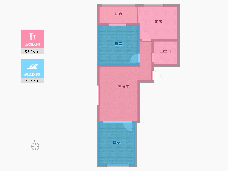 山东省-济南市-瑞欣花园-79.20-户型库-动静分区