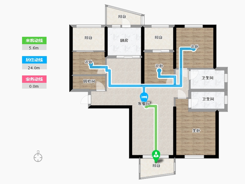 云南省-昆明市-润城二区-114.00-户型库-动静线