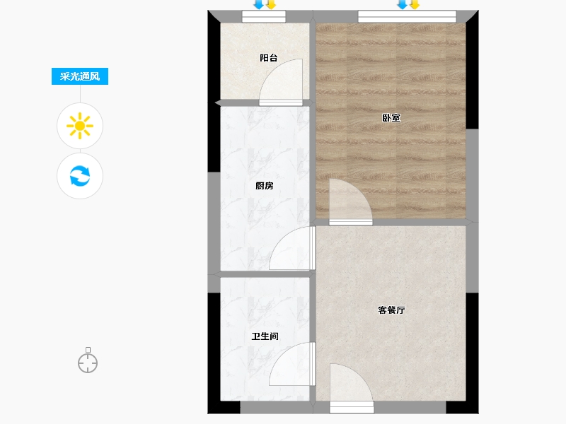 山东省-济南市-瑞欣花园-35.00-户型库-采光通风