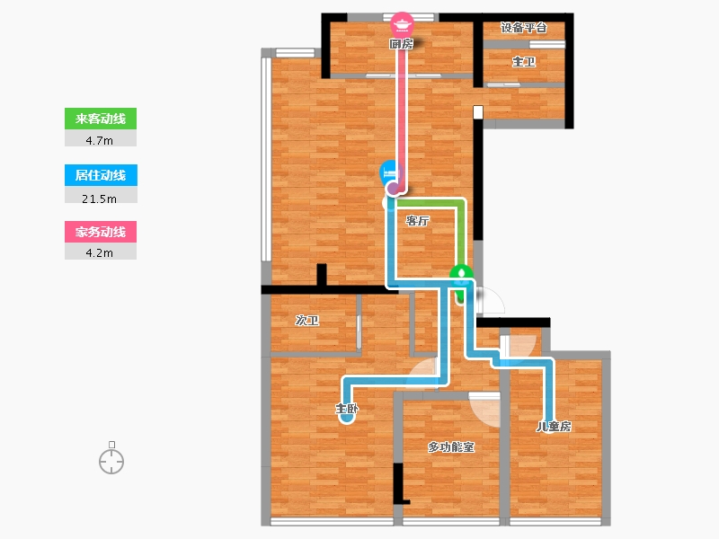 浙江省-温州市-远洋万和樾园-46.20-户型库-动静线