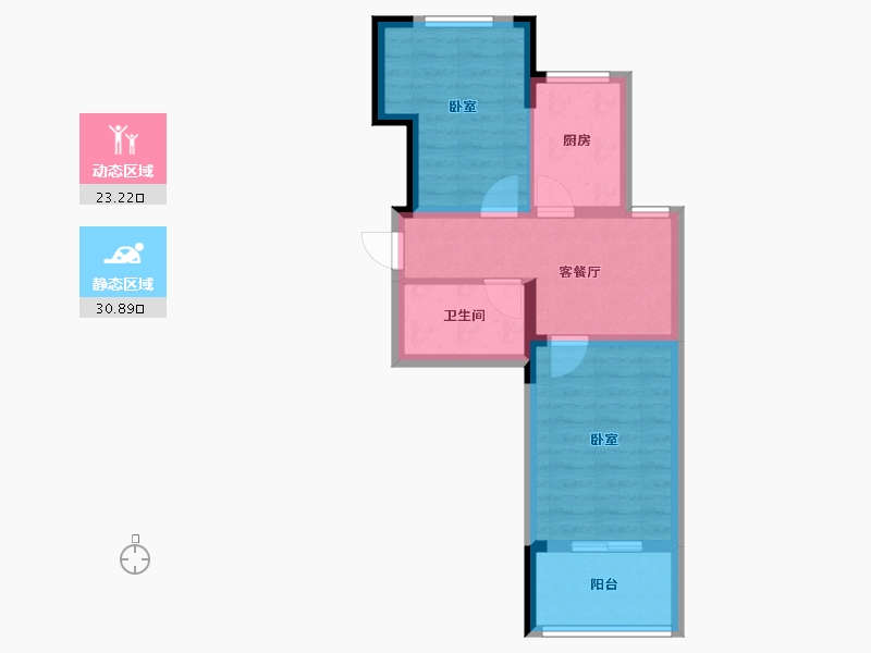 山东省-济南市-瑞欣花园-47.20-户型库-动静分区