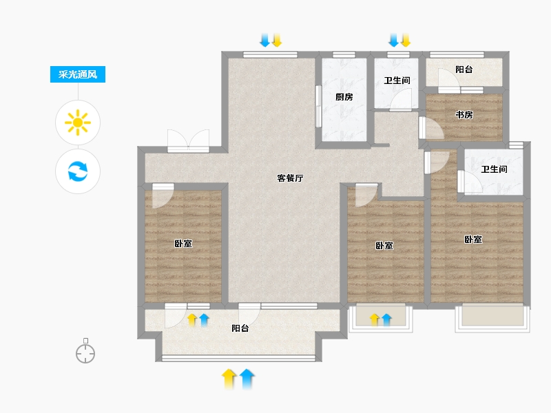 山东省-济宁市-公用瑞马君悦-114.40-户型库-采光通风