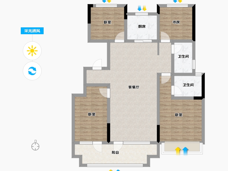 山东省-济宁市-城投瑞马·天悦-108.00-户型库-采光通风