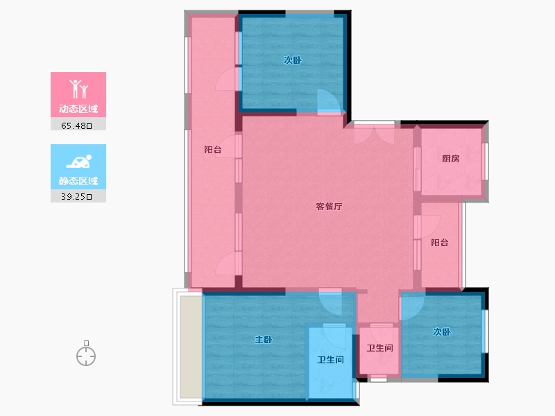 山东省-烟台市-滨湖万丽-102.00-户型库-动静分区