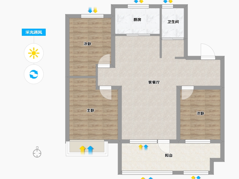 山东省-日照市-高新颐和学府-83.78-户型库-采光通风