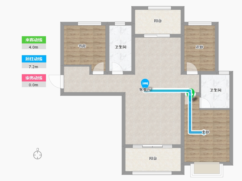 山西省-晋城市-康馨佳园-92.06-户型库-动静线