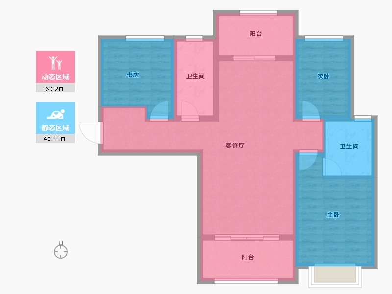 山西省-晋城市-康馨佳园-92.06-户型库-动静分区