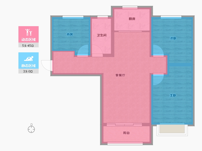 山西省-晋城市-康馨佳园-88.01-户型库-动静分区