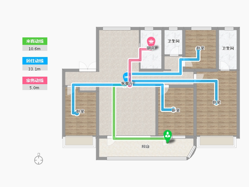 山东省-济宁市-公用瑞马君悦-134.40-户型库-动静线