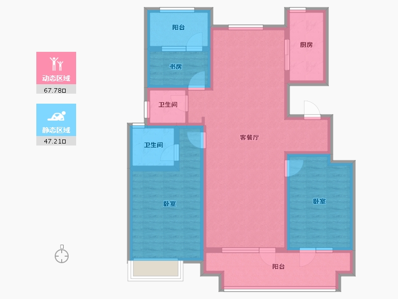 山东省-济宁市-公用瑞马君悦-101.60-户型库-动静分区