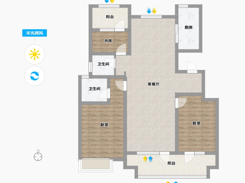 山东省-济宁市-公用瑞马君悦-101.60-户型库-采光通风