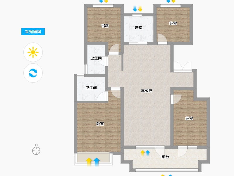 山东省-济宁市-公用瑞马君悦-108.00-户型库-采光通风