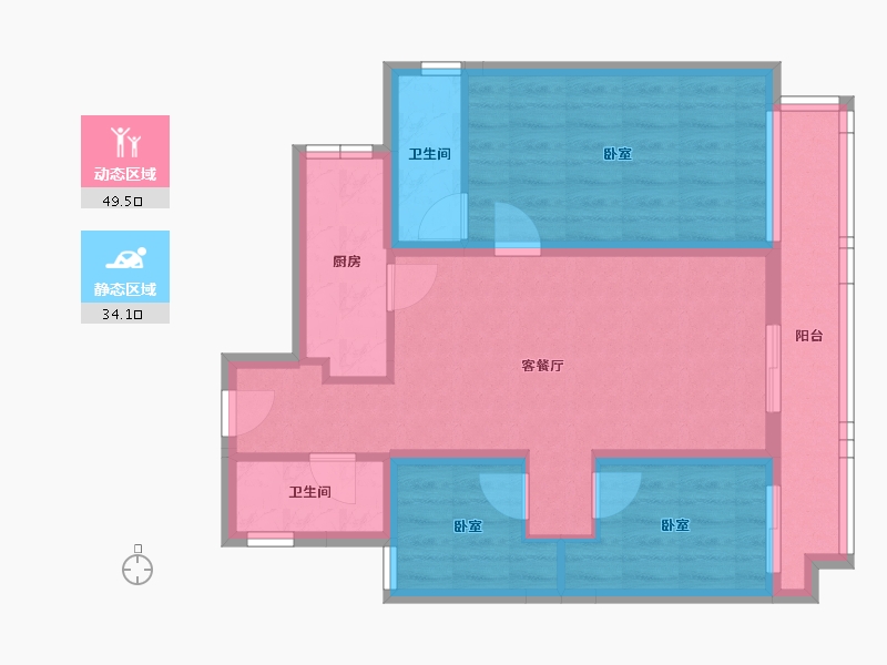 河南省-郑州市-保利心语-99.00-户型库-动静分区