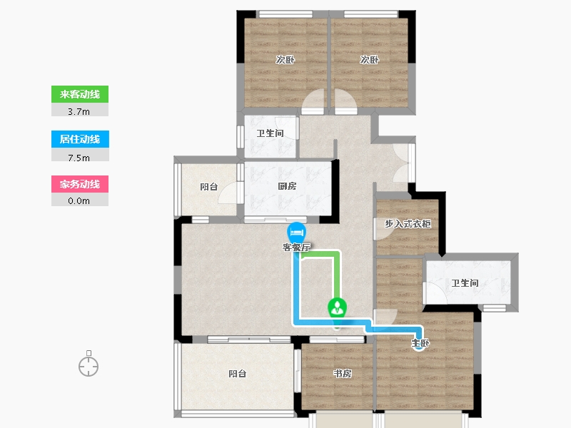 四川省-成都市-幸福桥TOD幸福拾光-107.74-户型库-动静线