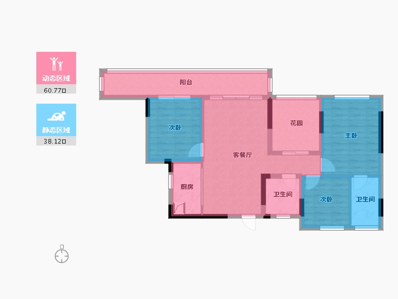 四川省-达州市-阳光·梵迪亚-87.61-户型库-动静分区