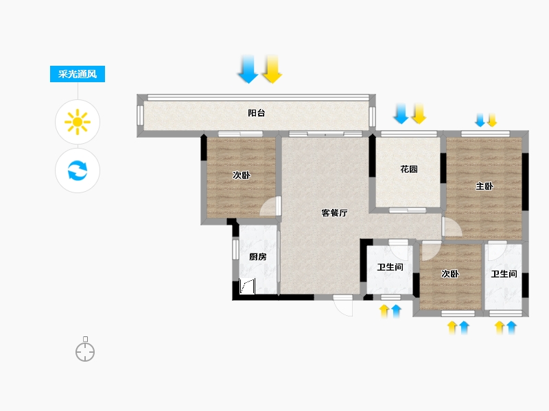 四川省-达州市-阳光·梵迪亚-87.61-户型库-采光通风