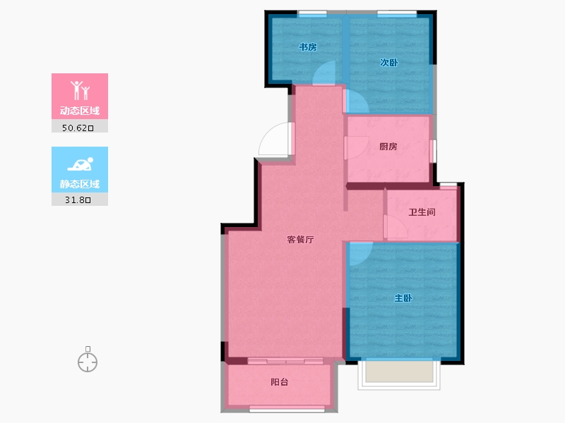 天津-天津市-新城·玺樾熙棠-73.60-户型库-动静分区