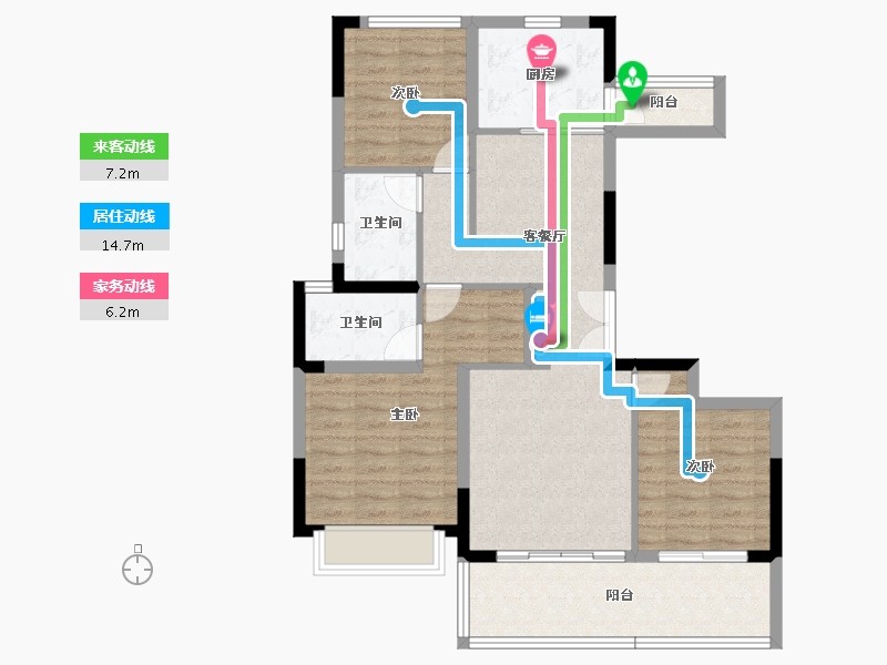 四川省-成都市-幸福桥TOD幸福拾光-91.09-户型库-动静线