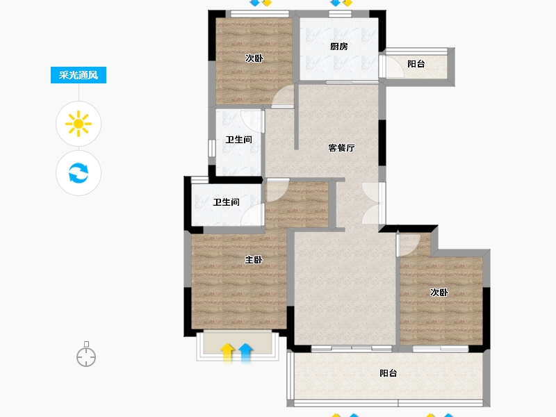 四川省-成都市-幸福桥TOD幸福拾光-91.09-户型库-采光通风