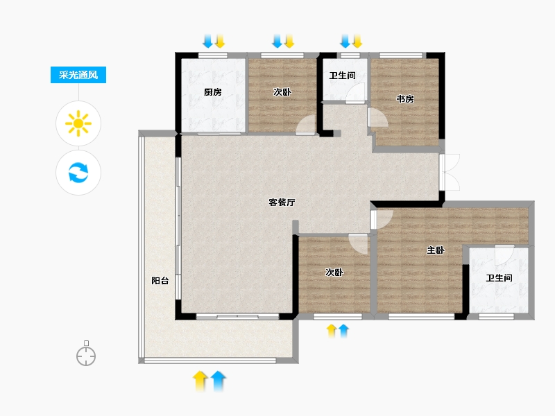 四川省-成都市-交投电建国宾江山-141.22-户型库-采光通风