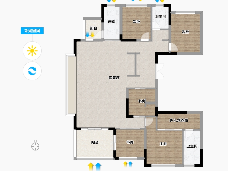 四川省-成都市-幸福桥TOD幸福拾光-142.01-户型库-采光通风