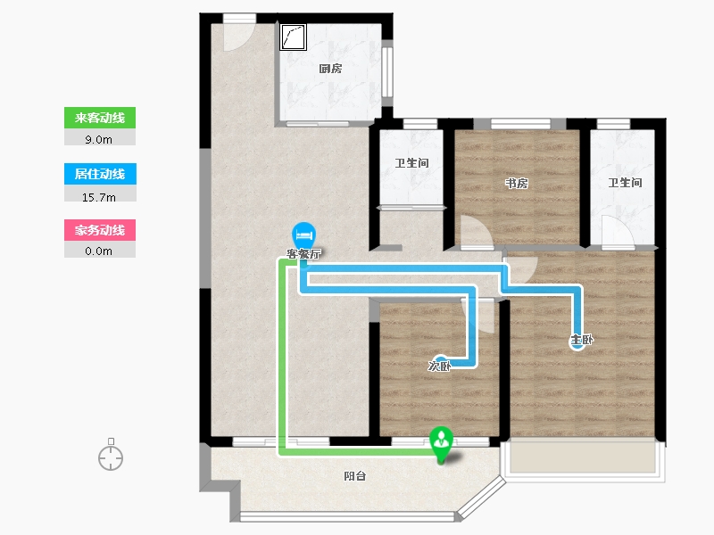 江苏省-宿迁市-碧桂园翘楚棠-93.00-户型库-动静线